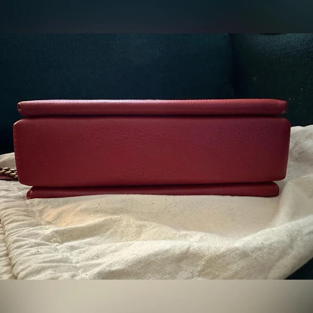Tory Burch Red Leather Chain Crossbody